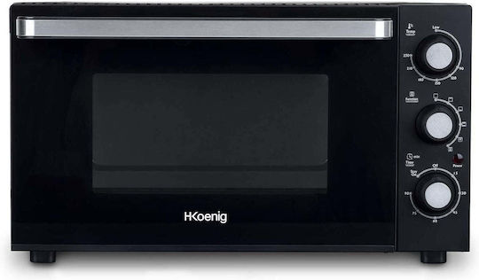 HKoenig Ηλεκτρικό Φουρνάκι 30lt Χωρίς Εστίες Μαύρο