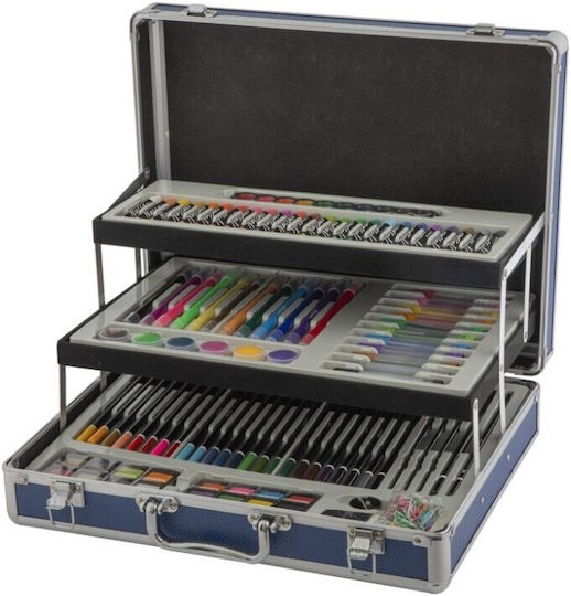 Nassau Art Set 140 Pcs In Metal Box Dark Blue Ar0969/ge