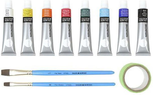 Daler Rowney Simply Masking Tape Art Σετ Ζωγραφικής 30x23cm 22τμχ