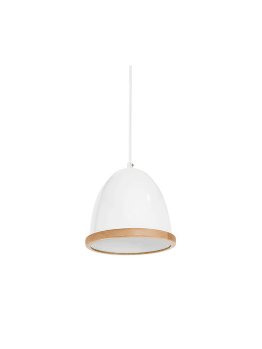 Eko Light Κρεμαστό Φωτιστικό Λευκό 21x21εκ.