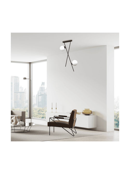 Eko Light Lustră Negru cu Dulie E14, E.14