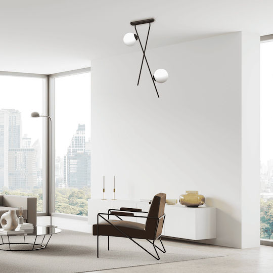 Eko Light Lustră Negru cu Dulie E14, E.14