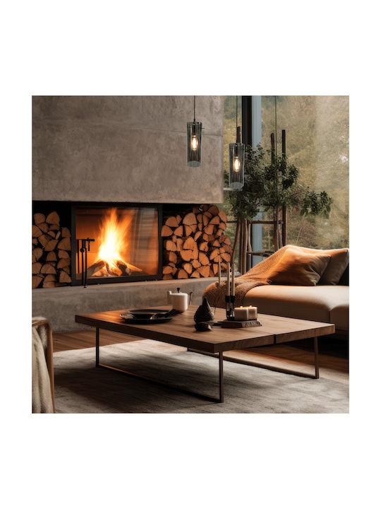 Eko Light Adjustable Pendant Light Black with Socket E27