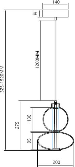 Eko Light Κρεμαστό Φωτιστικό Λευκό LED