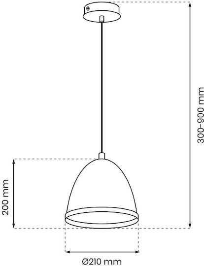 Eko Light Lustră Alb 21x21cm.