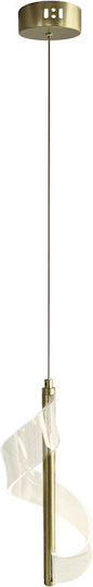 Eko Light Κρεμαστό Φωτιστικό Χρυσό LED 14x14εκ.