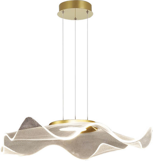 Eko Light Hängelampe Gold 50x50cm.