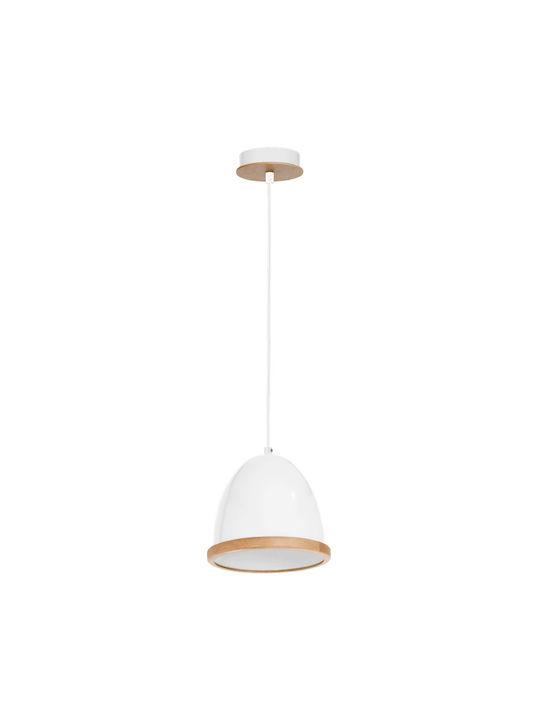 Eko Light Κρεμαστό Φωτιστικό Λευκό 21x21εκ.