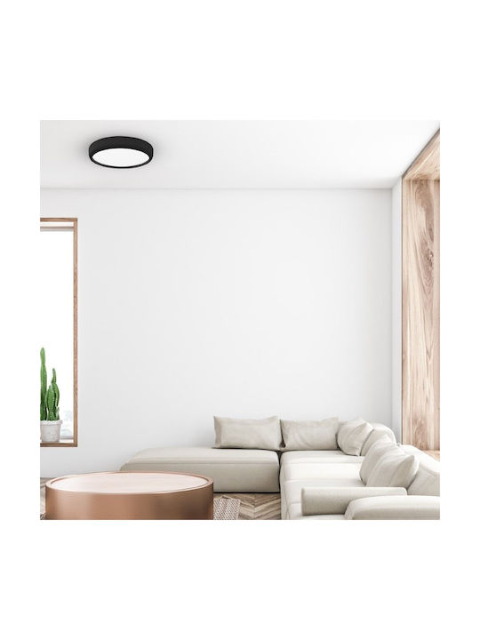 Eko Light Plafonieră de Tavan Neagră cu LED Integrat