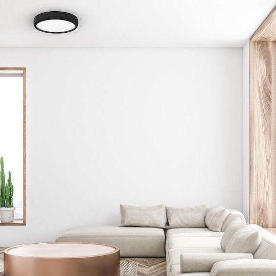 Eko Light Plafonieră de Tavan Neagră cu LED Integrat