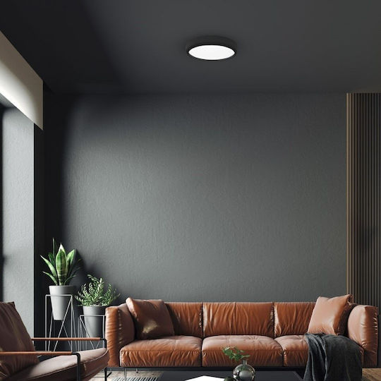 Eko Light Plafonieră de Tavan Neagră cu LED Integrat