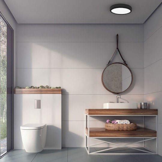 Eko Light Plafonieră de Tavan Neagră cu LED Integrat