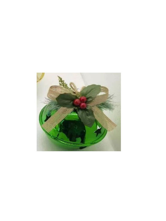 Metal Bell Christmas Tree Ornament Green Metal Bell Christmas Tree Ornament Green
