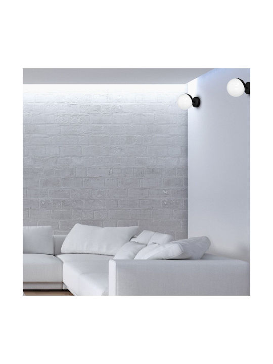 Eko Light Lumină de Perete cu Soclu E14 Negru 15cm