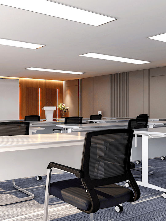 Eko Light Παραλληλόγραμμο Χωνευτό LED Panel 40W με Φυσικό Λευκό Φως 4000K 120x30εκ.