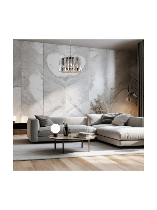 Eko Light Candelabru cu Cristale Argintiu ML0396