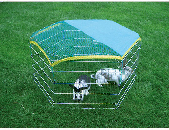 Kerbl Park Dog Hexagon made of Metal in Silver Color 56.5 x 56.5 x 56.5cm