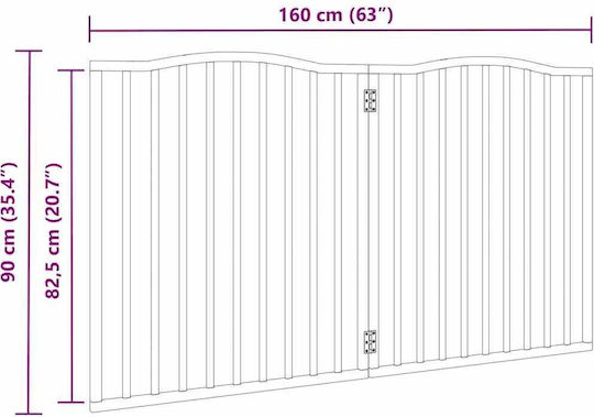 vidaXL Divider Dog in White Color 80 x 90cm