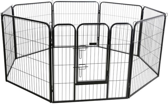 Kerbl Dog Puppy Enclosure Сгъваемо Парк за Кучета от Метал в Черен Цвят 77 x 80см.