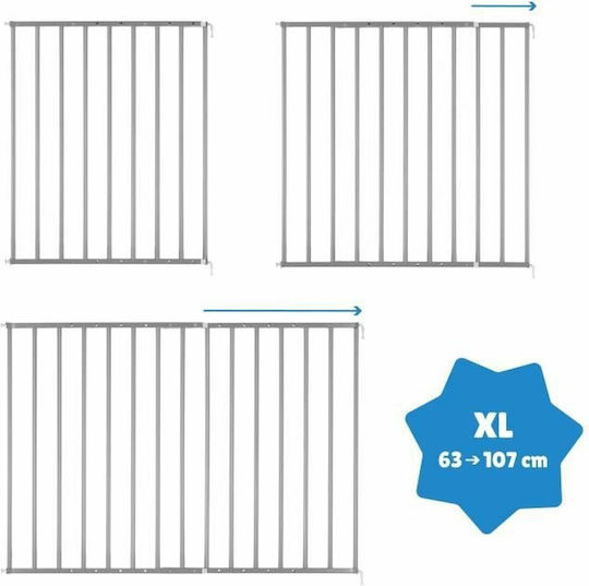Badabulle Metallischer Hundeteiler 107 x 107 cm Grau