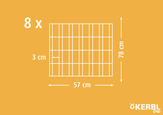 Kerbl Парк за Кучета от Метал 78 x 78 x 78см.