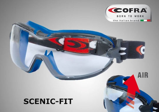 Cofra Scenic Fit Γυαλιά / Μάσκα Εργασίας για Προστασία με Διάφανους Φακούς