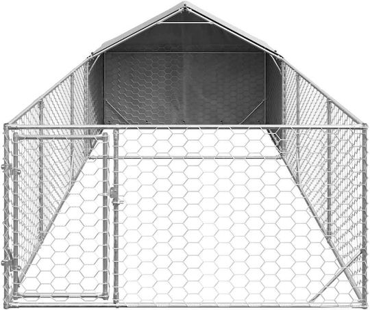 vidaXL Hundetore Park 600x200x150cm Silber