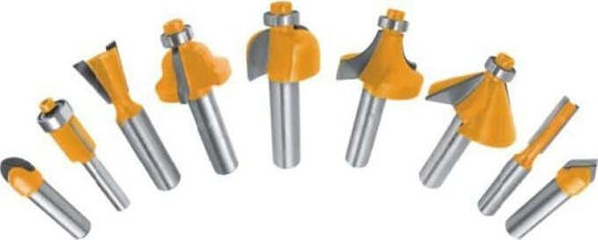 Ingco Set Router Knives Cutting Tool Set Tools for Wood 6mm 12pcs