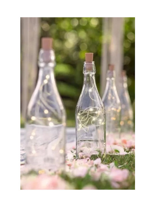 PartyDeco Dekorative Lampe Flasche Kupfer