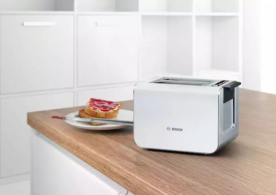 Bosch Styline Toaster 2 Schlitze 860W Weiß
