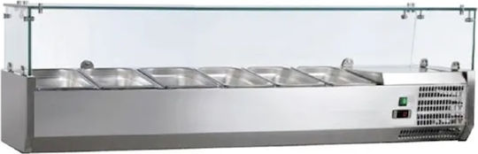 Karamco Kühlvitrine Tischgerät mit Kapazität 6x1/3 GN 150x39.5x43.5cm Vetro 6