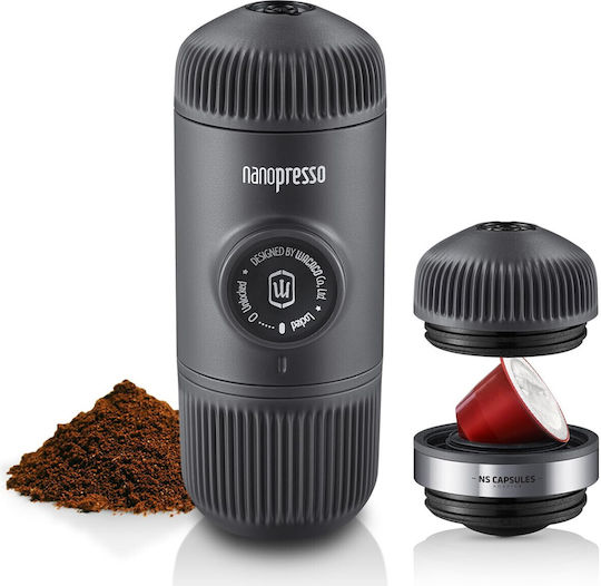 Wacaco Nanopresso NS Adaptor Electric Espresso Machine 18bar with 8g Coffee Container Dark Grey 20.08.1552