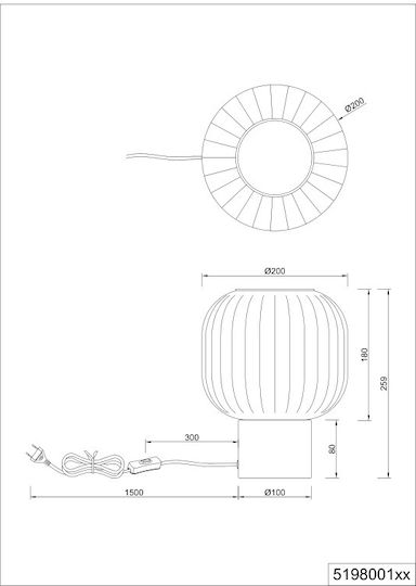 Trio Lighting Διακοσμητικό Φωτιστικό E27 20x26εκ.