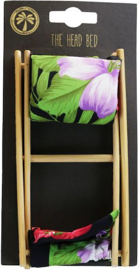 Synchronia Kopflehne Strand Blumenmuster Schwarz