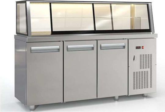 Inox Dobros Фризерна Витрина с 2 Нива 180x70x130см