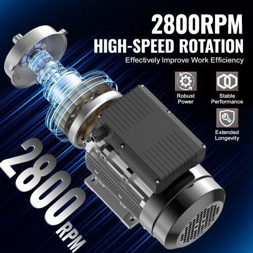 Single-phase Electric Motor 1.1 Kw 2800 Rpm 90s B34 Frame 7.1 A 220 V/50 Hz