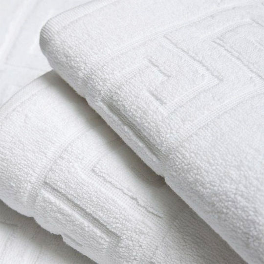 Sidirela Hotel Towel Face 90x50cm White Meander