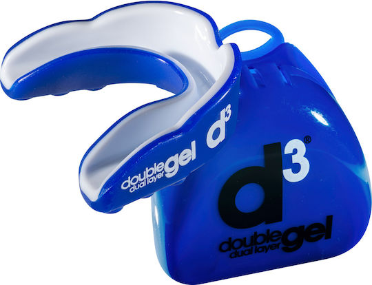 D3 Double Dual Layer Gel Mouthguard Μασελάκι Προστασίας Αθλητών 12+ Years Old Orange White