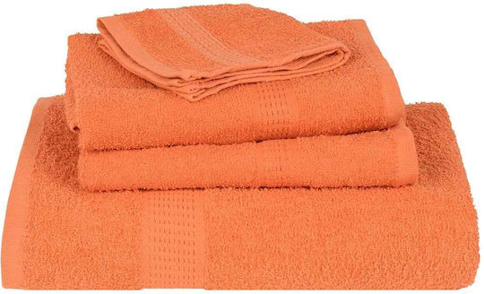vidaXL Set 2 Hotel Pool and Beach Towels 200x80 cm 360gsm Orange