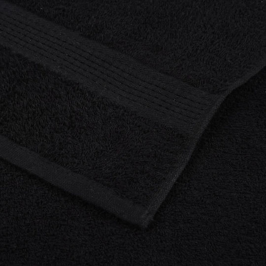 vidaXL Set 10 Hotel Pool and Beach Towels 200x80 cm 360gsm Black