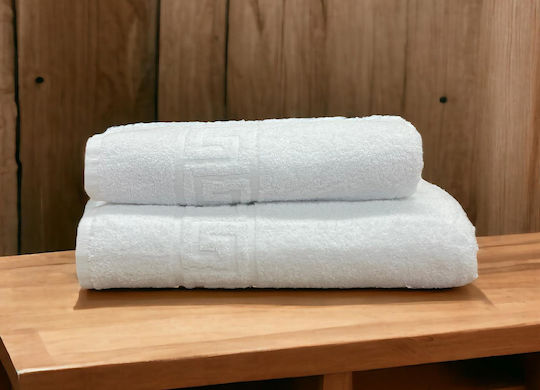 Linea Home Hotel Towel Face 90x50cm White Meander