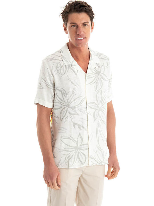 Shirt Κοντομάνικο Πουκάμισο σε Κανονική Γραμμή cream