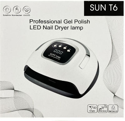 Beauty Salon T6 MAX Nail Polish Curing Lamp UV / LED 220W White