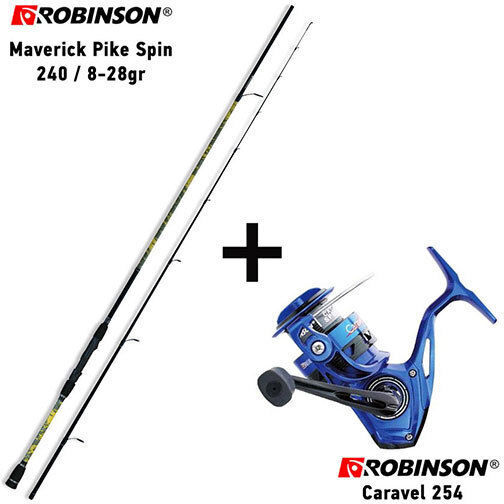 Robinson Maverick Pike Spin Καλάμι Ψαρέματος για Spinning 2.4m με Μηχανισμό 8-28gr