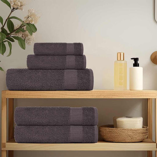 vidaXL Set 10 Hotel Pool and Beach Towels 200x80 cm Charcoal