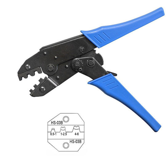 Adeleq Crimping Pliers Cross-Section 0.5 - 6mm² with Insulation and Ratchet Mechanism with Chestnuts