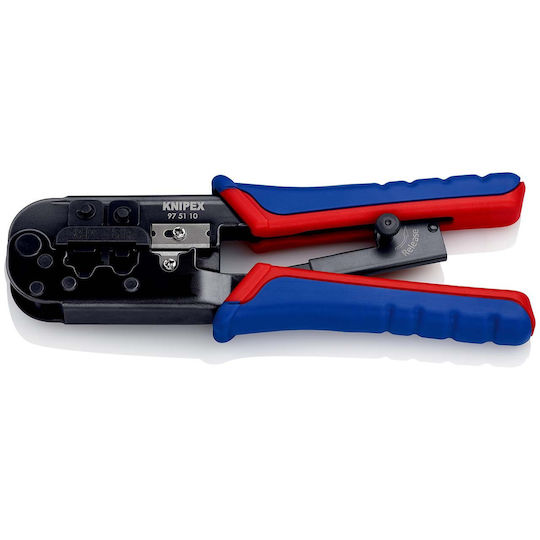 Knipex Ethernet Internet Cable Crimping Plier RJ12, RJ45 with Cable Cutter & Ratchet Mechanism (Length 190mm)