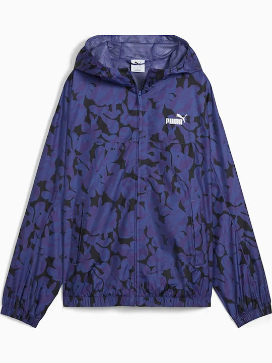 Women's Short Lifestyle Jacket Windproof for Spring or Autumn Purple