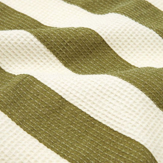 Nobodinoz Portofino Green Classic Beach Towel 150x84cm with Fringes