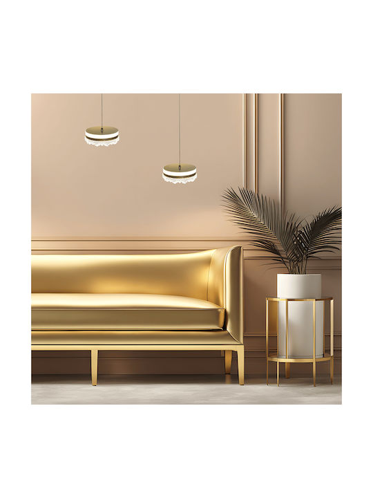 Eko Light Κρεμαστό Φωτιστικό Χρυσό LED 20x20εκ.